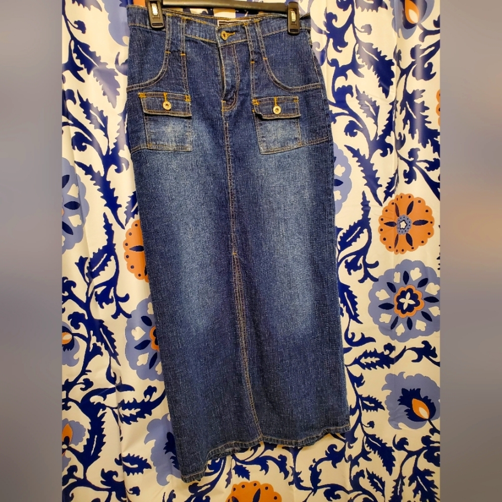 Blue Jean Long Skirt